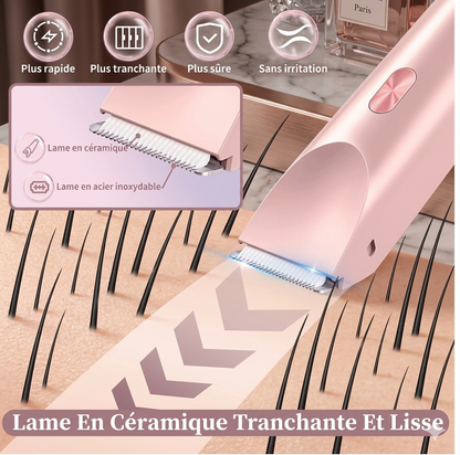 Rasoir Électrique Femme 2-en-1 Étanche IPX7